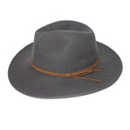  Blake Felt Fedora Hat - Gunmetal Grey