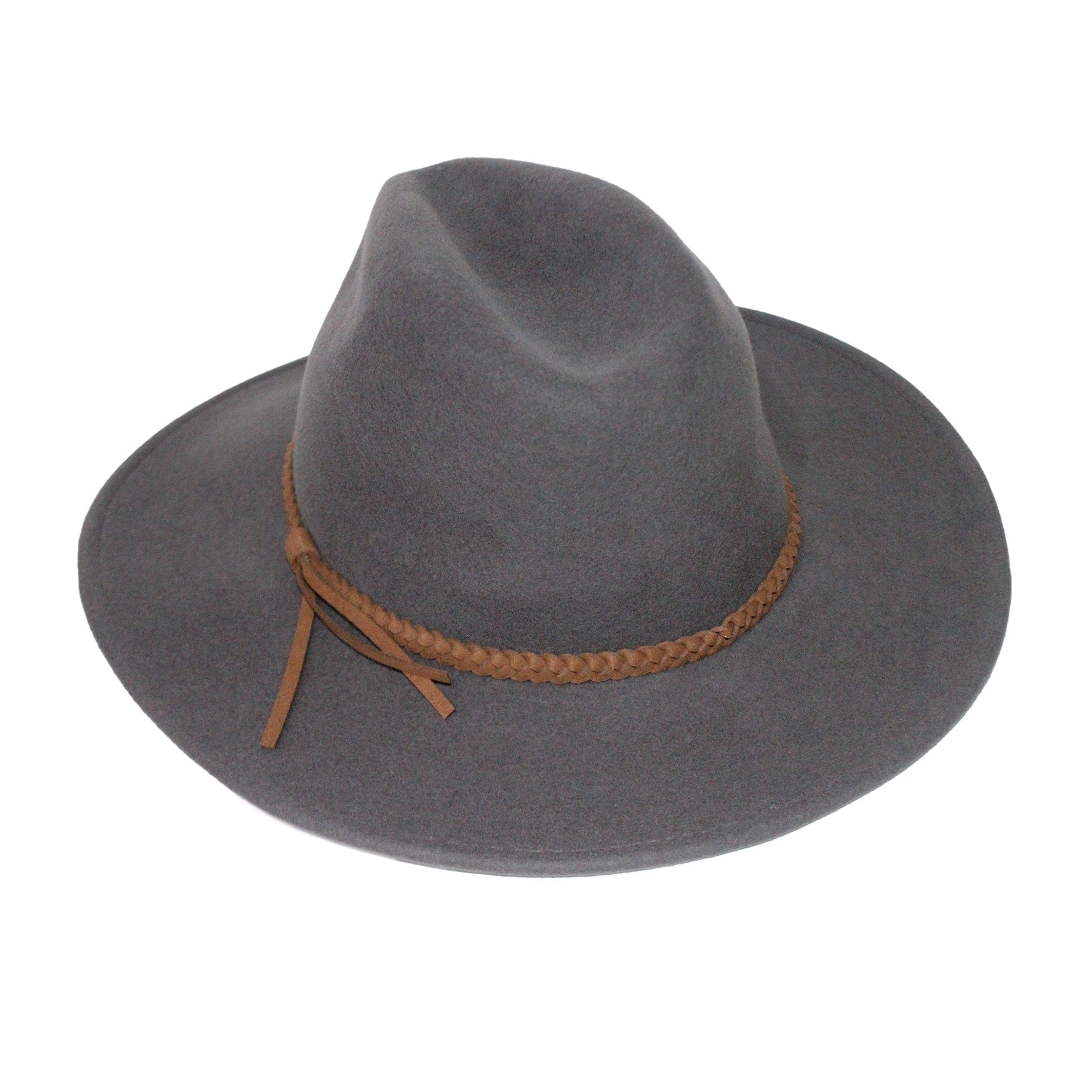  Blake Felt Fedora Hat - Gunmetal Grey