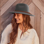  Blake Felt Fedora Hat - Gunmetal Grey