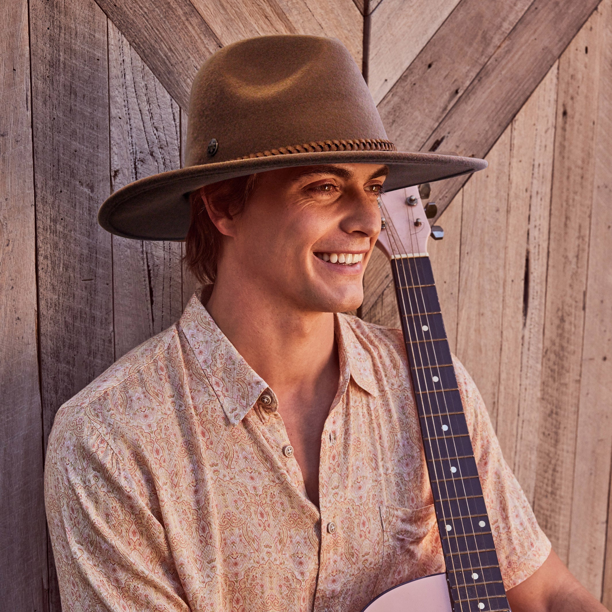  Blake Felt Fedora Hat - Chocolate