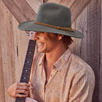  Blake Felt Fedora Hat - Gunmetal Grey