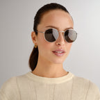  Enviro Round Metal Sunglasses - Silver