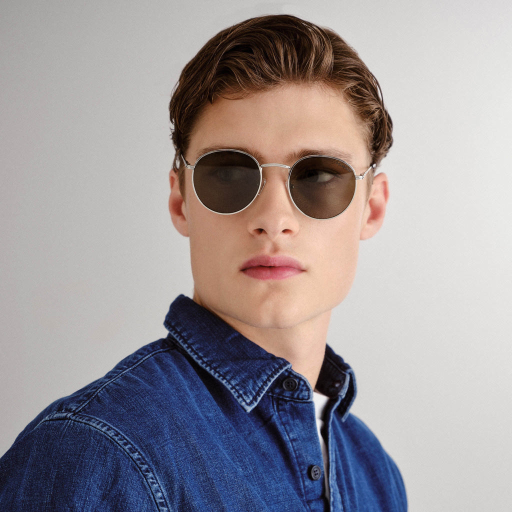  Enviro Round Metal Sunglasses - Silver