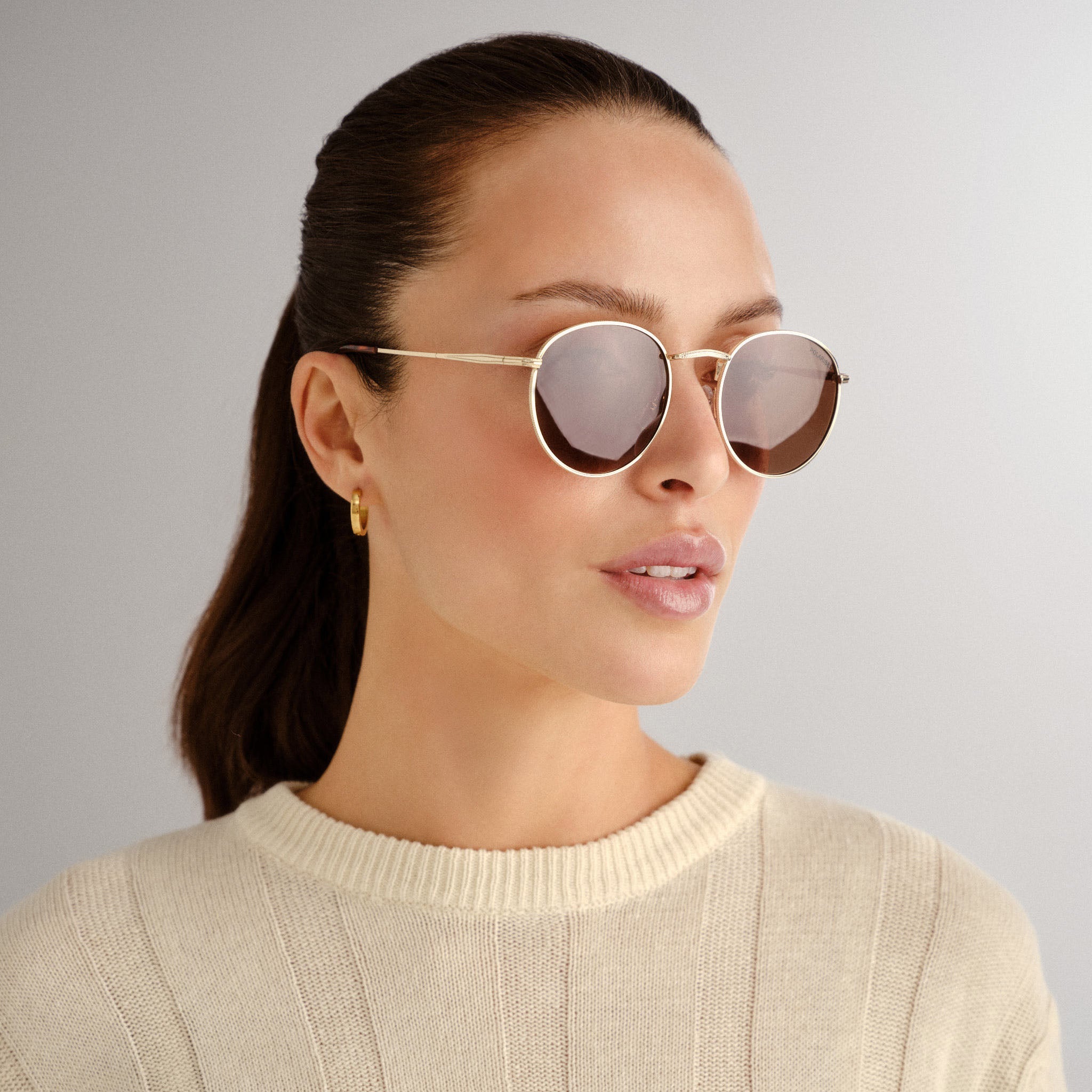  Enviro Round Metal Sunglasses - Gold