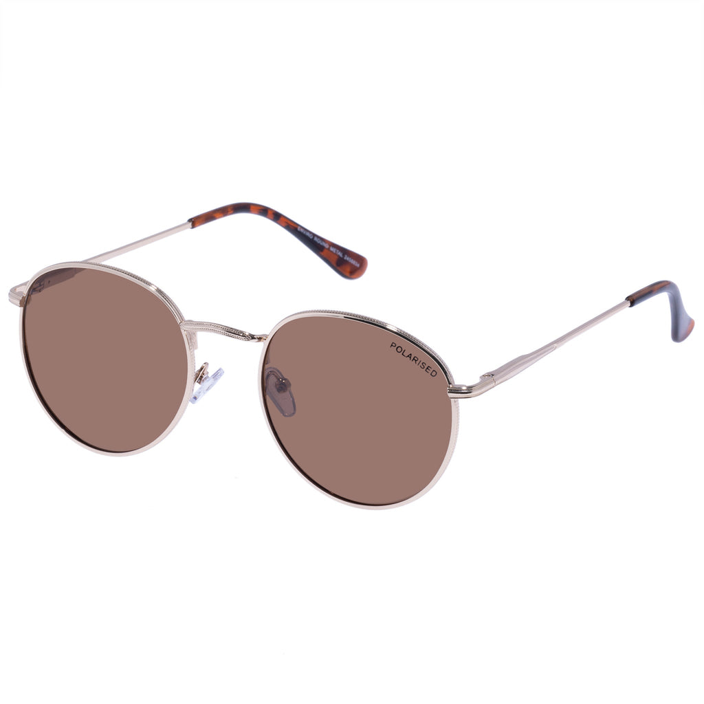  Enviro Round Metal Sunglasses - Gold