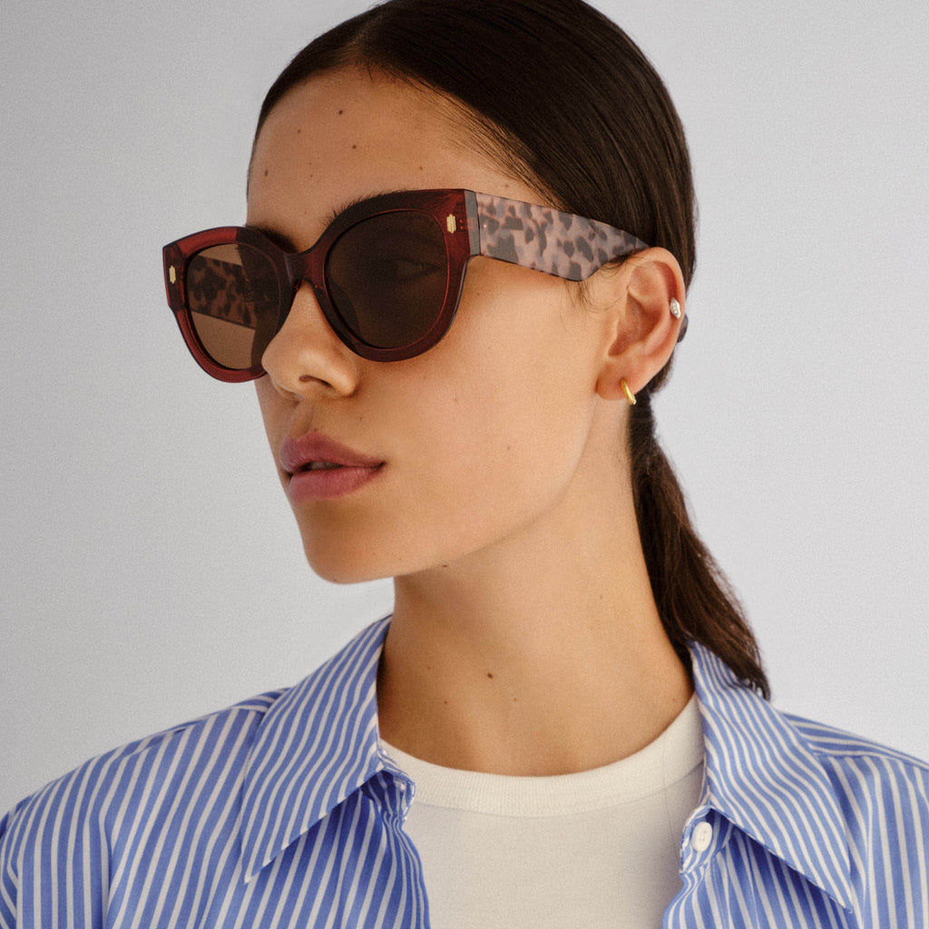  Eurella Sunglasses - Burgundy/Tort
