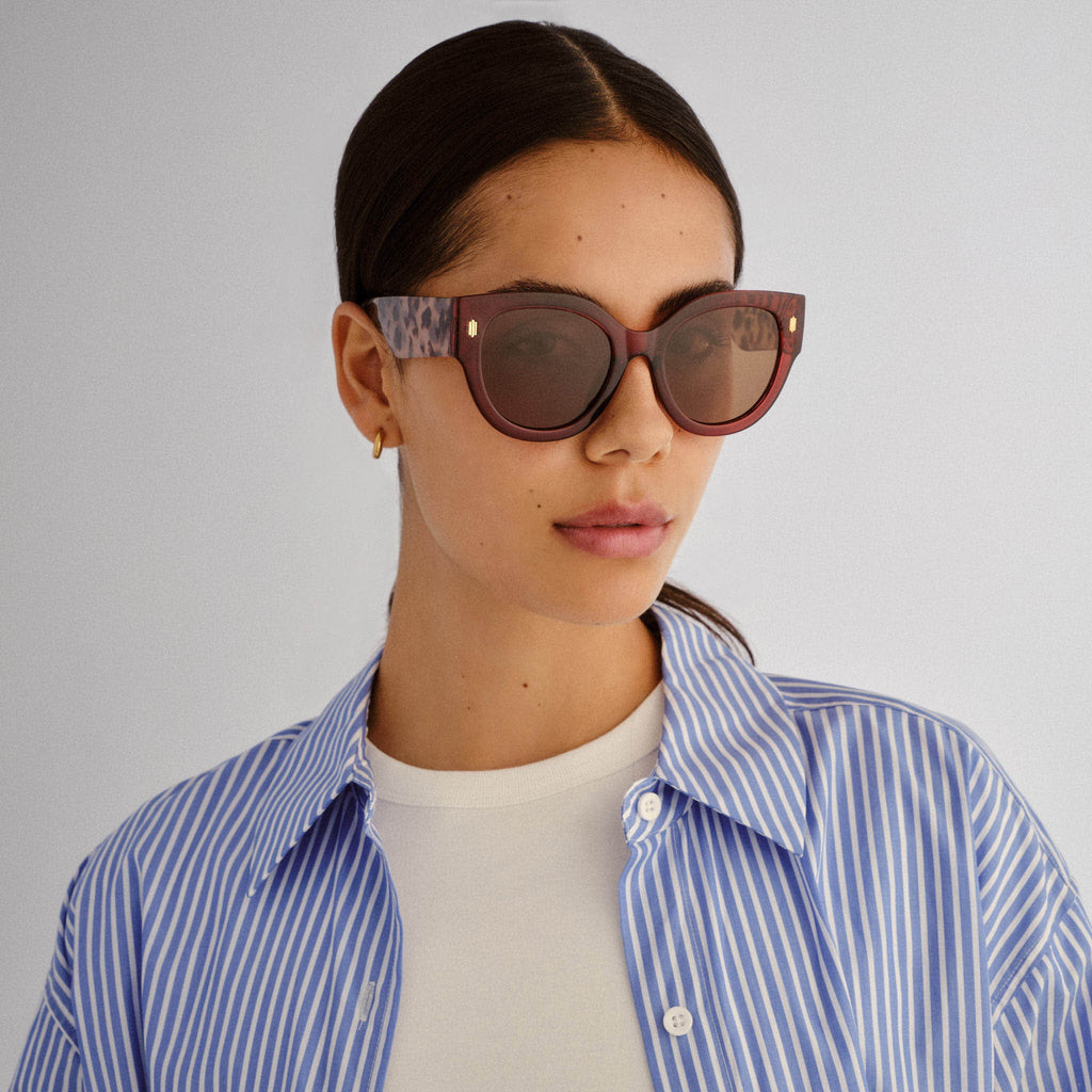  Eurella Sunglasses - Burgundy/Tort