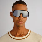  Outfield Shield Sunglasses - Black/Red