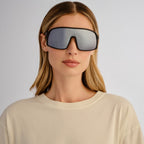  Outfield Shield Sunglasses - Black/Red