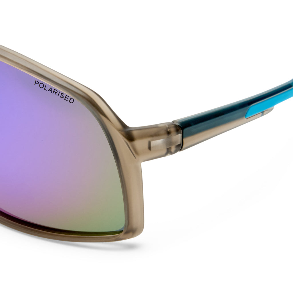  Outfield Shield Sunglasses - Grey/Neon Blue