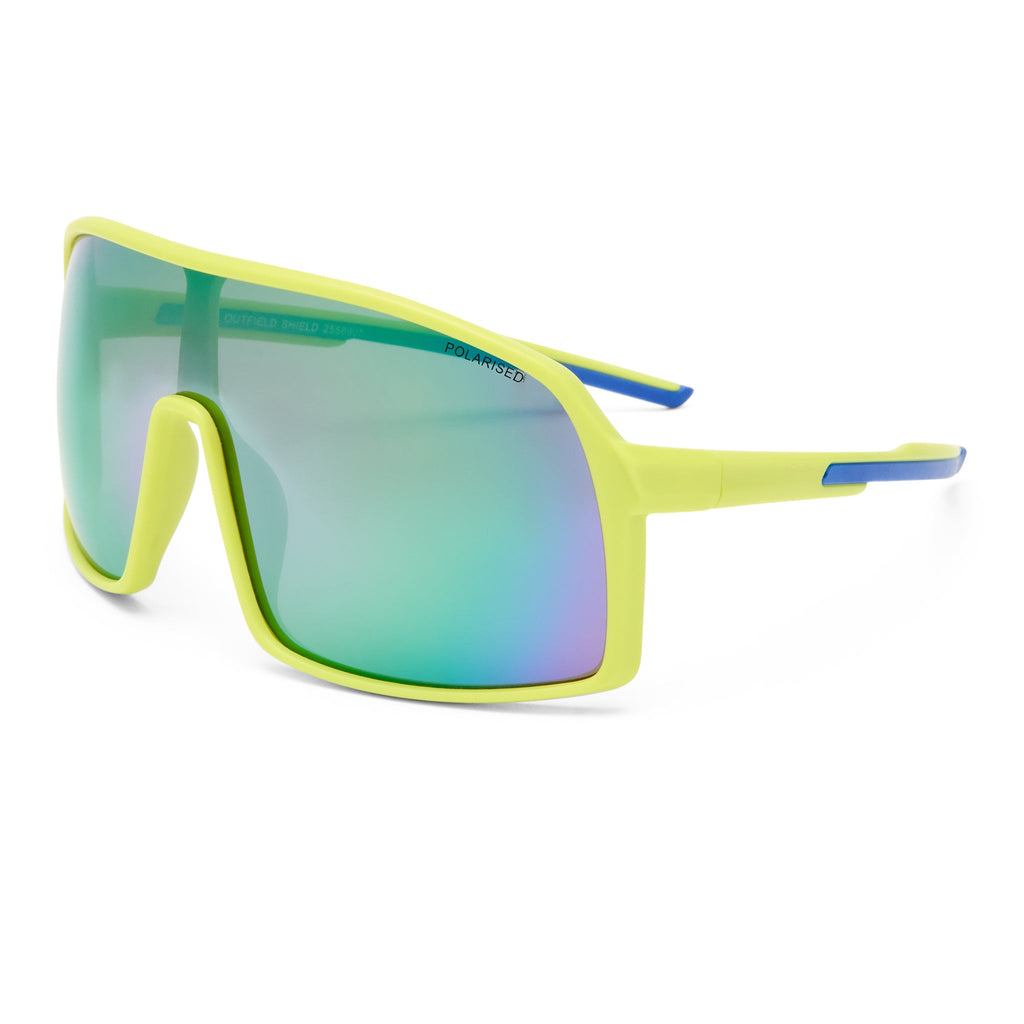  Outfield Shield Sunglasses - Neon Green/Cobalt