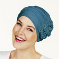  Christine Lotus Turban - Ocean Blue