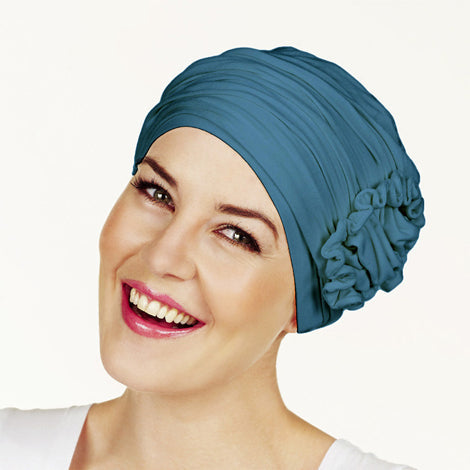  Christine Lotus Turban - Ocean Blue