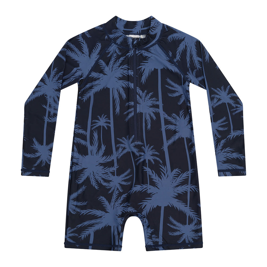  Infant Tropical Palm Swim Zip Suit