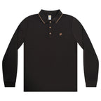  Mens Long Sleeve Polo - Charcoal